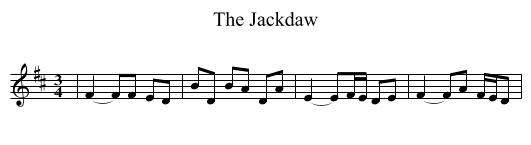 The Jackdaw - staff notation