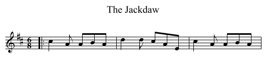 The Jackdaw - staff notation