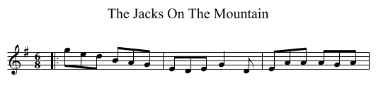 The Jacks On The Mountain - staff notation