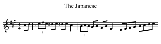 The Japanese - staff notation