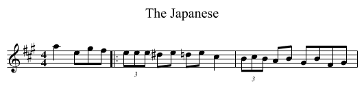 The Japanese - staff notation