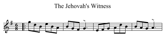 The Jehovah's Witness - staff notation