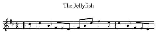 The Jellyfish - staff notation