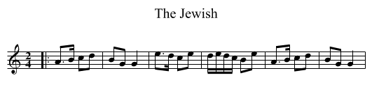 The Jewish - staff notation