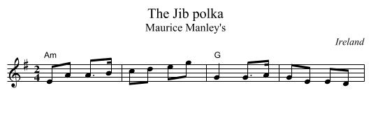 The Jib polka - staff notation