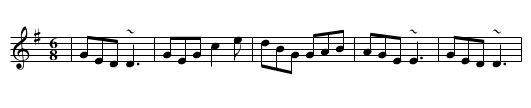 the Jig of Clonmore - staff notation