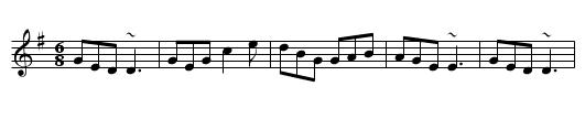 the Jig of Clonmore - staff notation