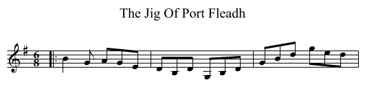 The Jig Of Port Fleadh - staff notation