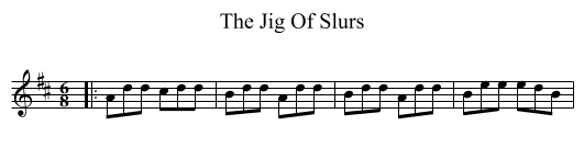 The Jig Of Slurs - staff notation