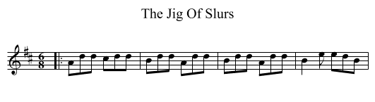 The Jig Of Slurs - staff notation