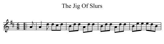 The Jig Of Slurs - staff notation