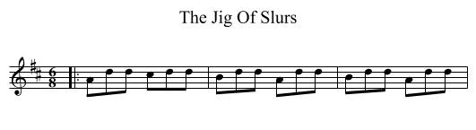 The Jig Of Slurs - staff notation