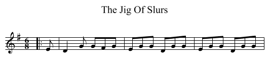 The Jig Of Slurs - staff notation