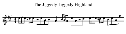 The Jiggedy-Jiggedy Highland - staff notation
