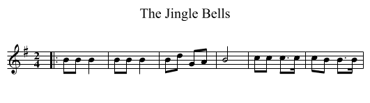 The Jingle Bells - staff notation