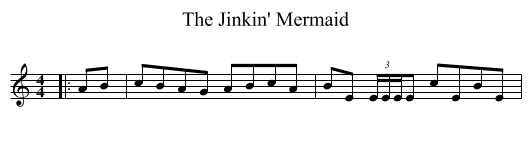 The Jinkin' Mermaid - staff notation