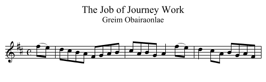 The Job of Journey Work - staff notation