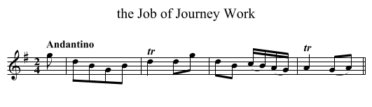 the Job of Journey Work - staff notation