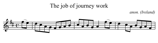 The job of journey work - staff notation