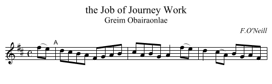 the Job of Journey Work - staff notation