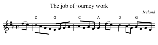 The job of journey work - staff notation