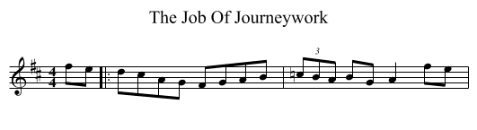 The Job Of Journeywork - staff notation