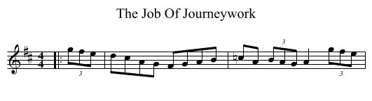 The Job Of Journeywork - staff notation