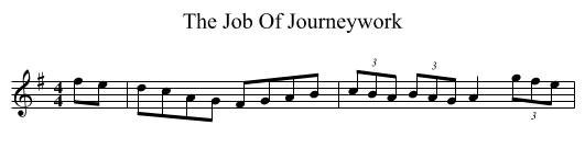 The Job Of Journeywork - staff notation