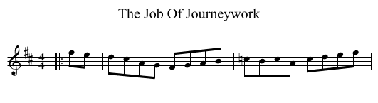 The Job Of Journeywork - staff notation