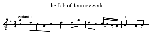 the Job of Journeywork - staff notation