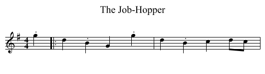 The Job-Hopper - staff notation