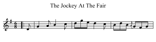 The Jockey At The Fair - staff notation