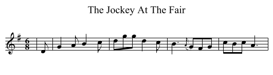 The Jockey At The Fair - staff notation