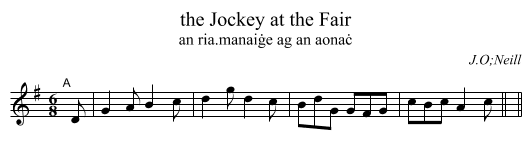 the Jockey at the Fair - staff notation
