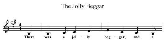 The Jolly Beggar - staff notation