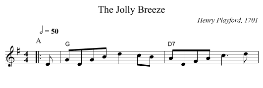 The Jolly Breeze - staff notation