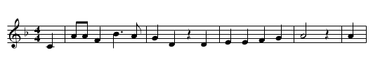 The Jolly Cowboy - staff notation