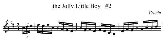 the Jolly Little Boy   #2 - staff notation