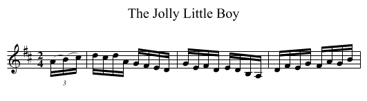 The Jolly Little Boy - staff notation