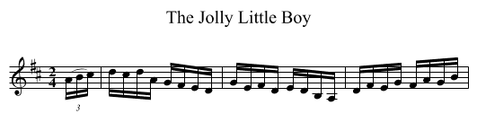 The Jolly Little Boy - staff notation