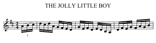 THE JOLLY LITTLE BOY - staff notation