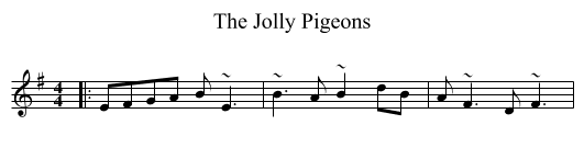 The Jolly Pigeons - staff notation