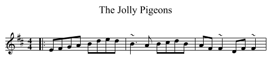 The Jolly Pigeons - staff notation