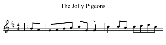 The Jolly Pigeons - staff notation