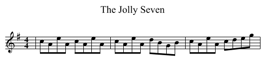 The Jolly Seven - staff notation