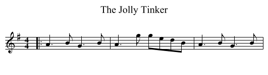 The Jolly Tinker - staff notation