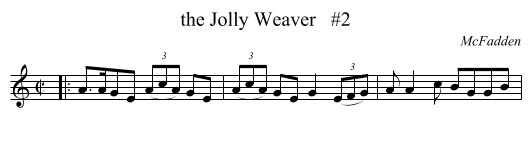 the Jolly Weaver   #2 - staff notation