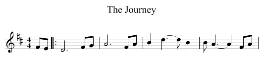 The Journey - staff notation