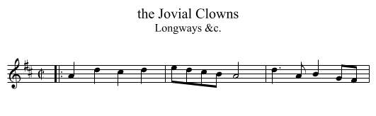 the Jovial Clowns - staff notation