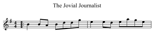 The Jovial Journalist - staff notation